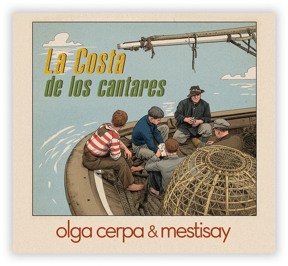 Portada del álbum La Costa de los Cantares, de Olga Cerpa y Mestisay.